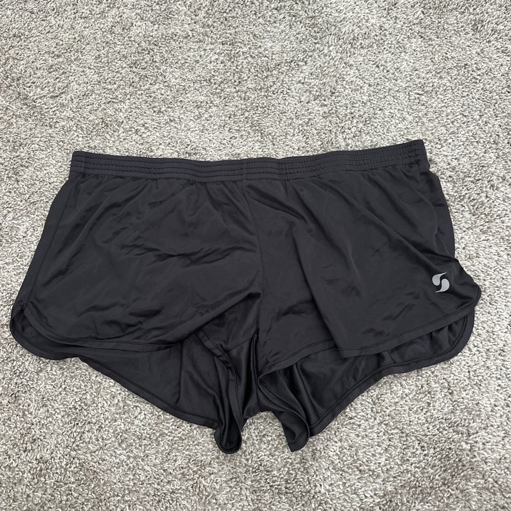 Soffe Black Athletic Running Shorts with Inner Liner